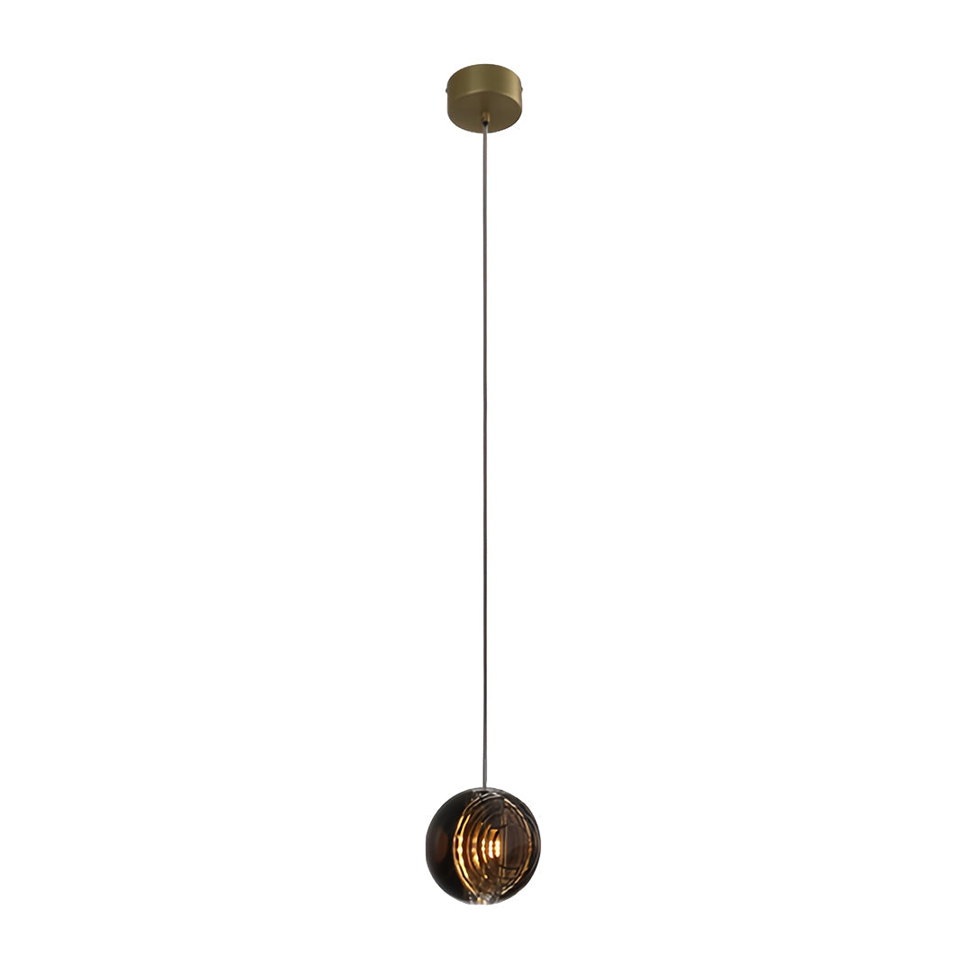 Aurelia Crystal Accent Pendant Light in Teal and Brown