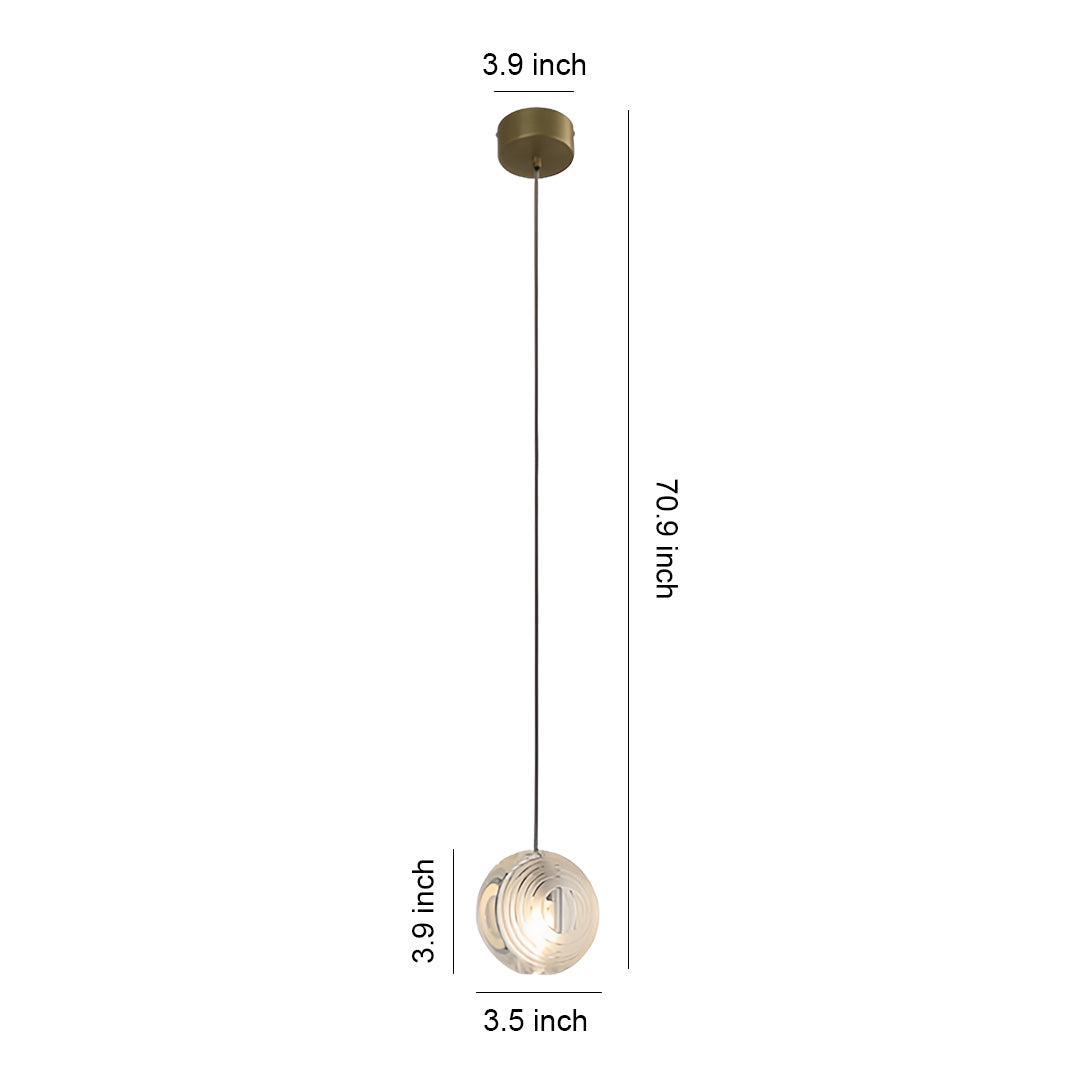 Aurelia Crystal Accent Pendant Light in Teal and Brown