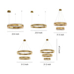 Aurelia Circular LED Chandelier – Modern Minimalist Luxury Pendant Light
