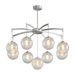 Lumière Moderne Glass Ball Chandelier in Brass, Nickel, or Black