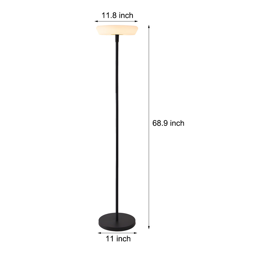 Halo Solar Floor Lamp – Modern Minimalist Outdoor Lighting with Adjustable Height