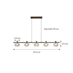 Linear Glass Chandelier Modern Minimalist Pendant Light for Dining Room and Living Room