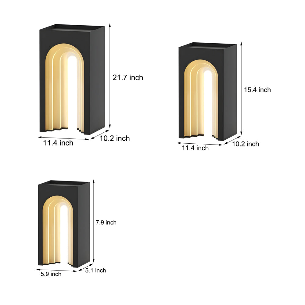 Stainless Steel Outdoor Lawn Light with Warm LED Glow
