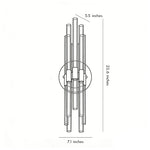 Modern Crystal Wall Sconce with Gold Hardware | 24W LED