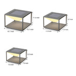Stainless Steel Square Pillar Light with Warm LED Glow