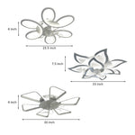 Modern White Ceiling Fan with Dimmable LED Light and Remote Control