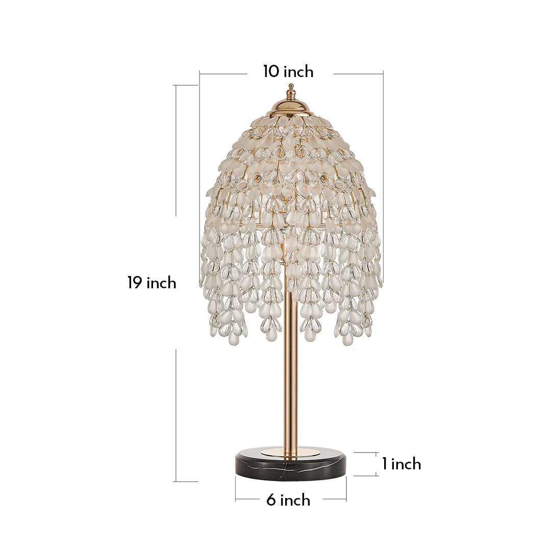Aurelia Crystal Table Lamp in French Gold Finish