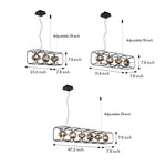 Nordic Square Cage Chandelier – Modern Linear LED Pendant Light