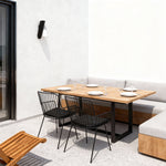 Geometric Up and Down Outdoor Wall Light in Stainless Steel