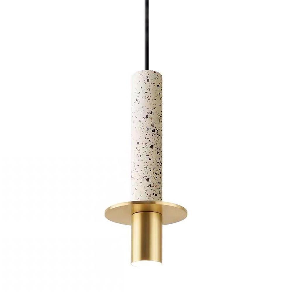 Cylindrical LED Pendant Light with Glass Shade for Modern Interiors
