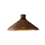 Handwoven Rattan Pendant Light with Wabi-Sabi Zen Aesthetic