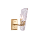 Classic European Brass Glass Wall Sconce with Clear Shade
