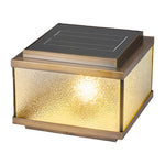 All-Copper Outdoor Pillar Lights with Solar & Hardwired Options