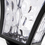 Solar-Powered Cast Aluminum Post Cap Lantern with Rippled Glass Shade