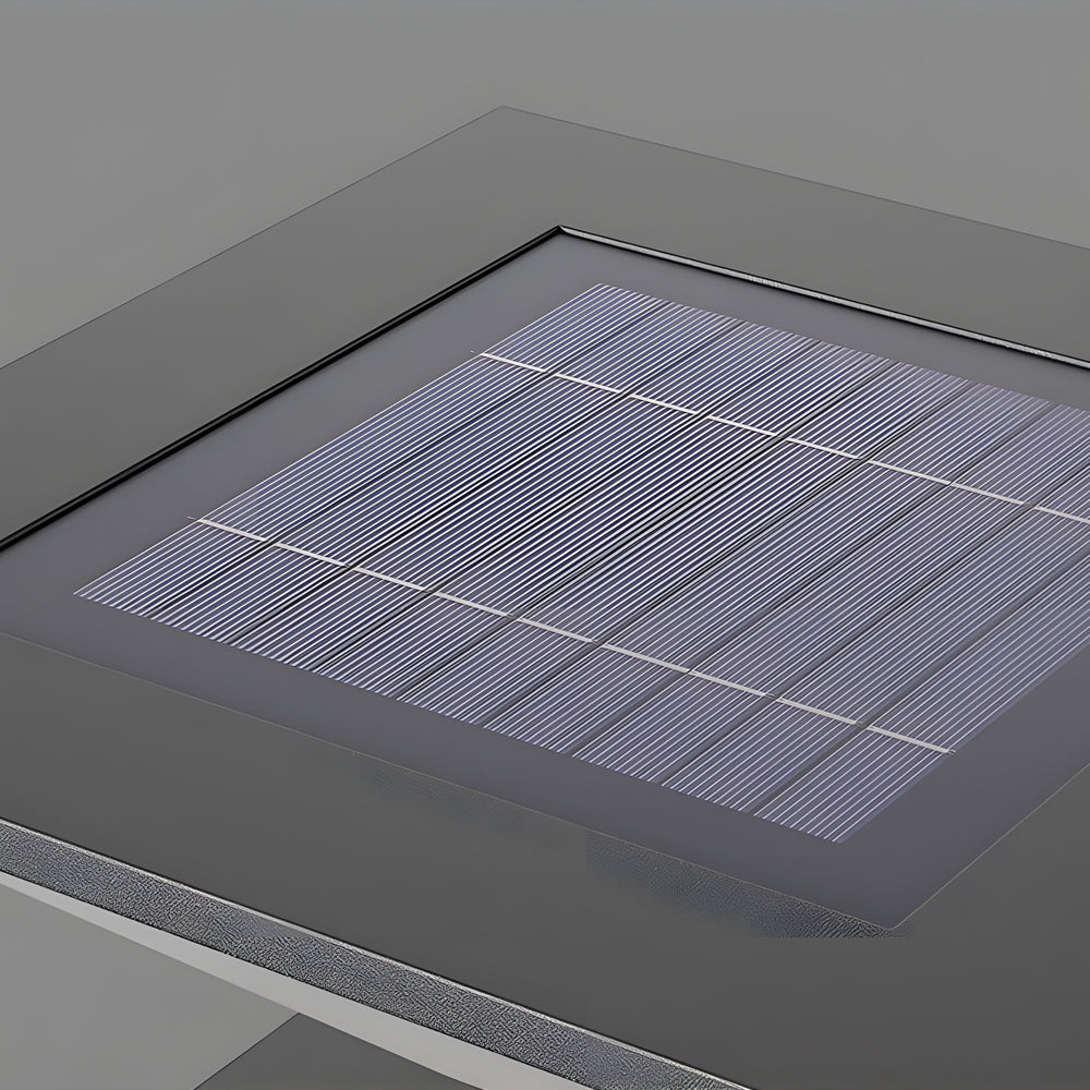 Stainless Steel Square Pillar Light with Warm LED Glow