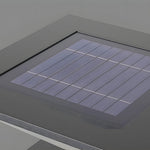 Stainless Steel Square Pillar Light with Warm LED Glow