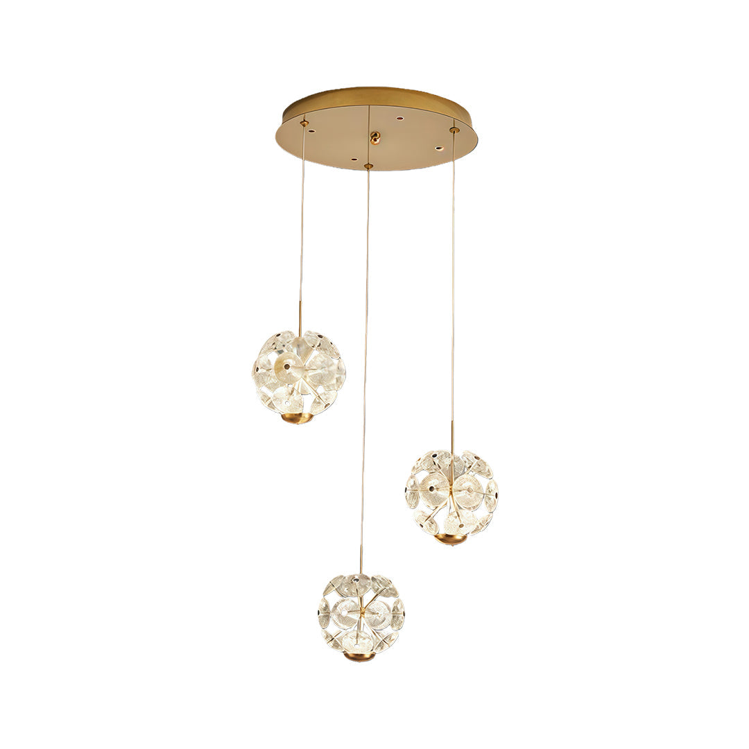 Luxury Crystal Staircase Chandelier with Gold Iron Frame, Modern High Ceiling Light
