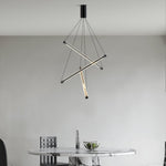 Nordic Minimalist LED Linear Chandelier for Modern Interiors