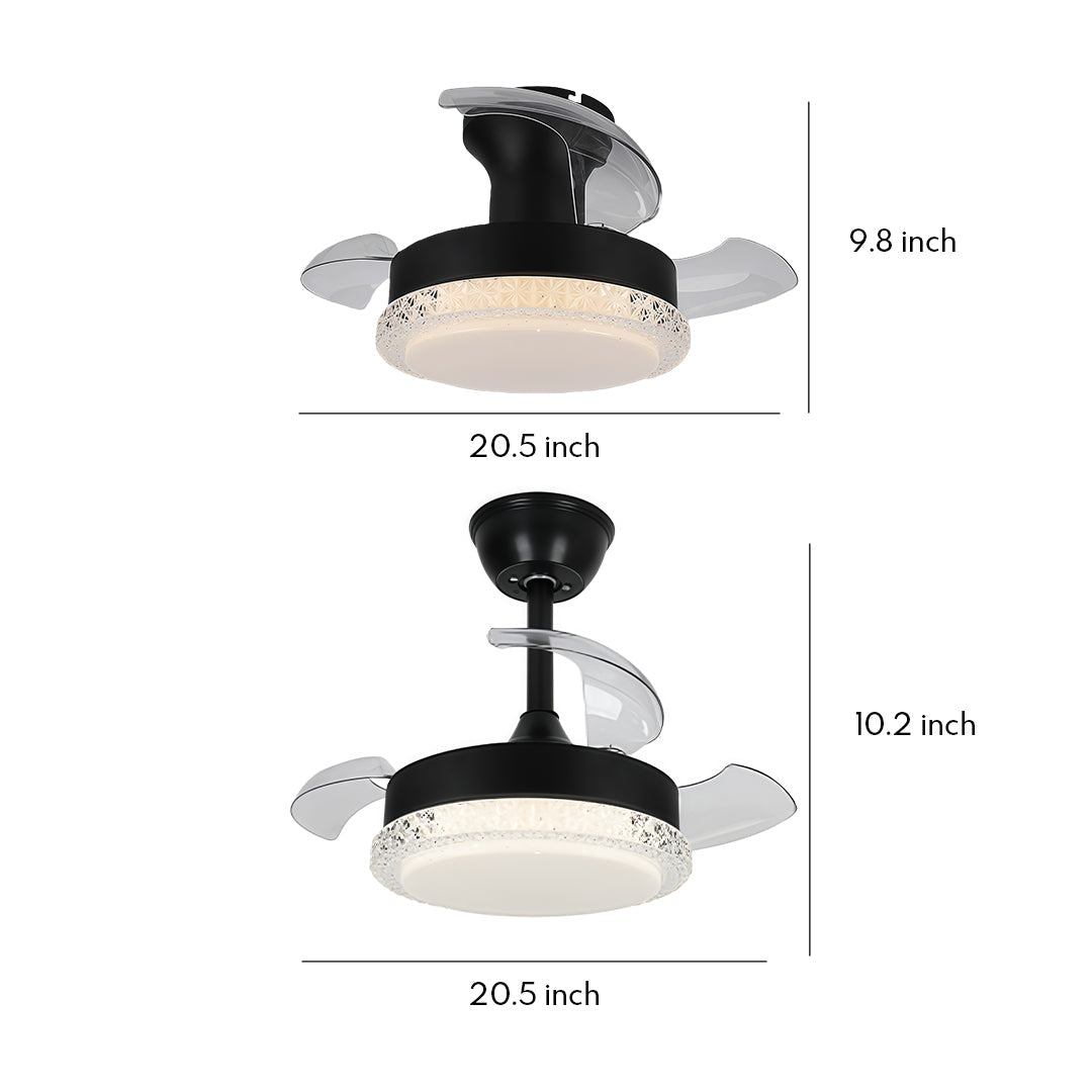 Modern 3-Blade Ceiling Fan with Dimmable LED Light for Contemporary Interiors