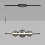 Aura Linear LED Pendant Light in Smoke Gray Glass for Kitchen Island