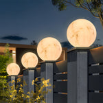 Lunar Glow Outdoor Pillar Light in Faux Marble, IP54 Waterproof
