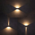 Luma Outdoor Up Down Wall Light – Minimalist LED Sconce in Black