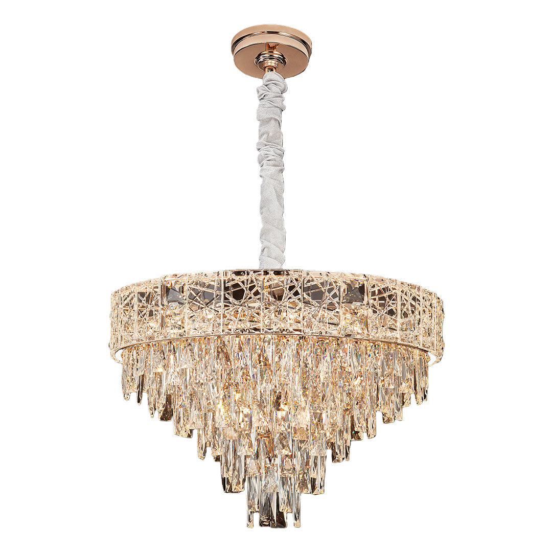 Aurelia Crystal Chandelier – European Luxury Gold Pendant Light