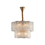 Modern Copper Chandelier with Clear Glass Shade for Dining Room and Living Room