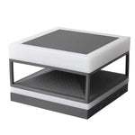 Modern Outdoor Pillar Top Light in Black Stainless Steel