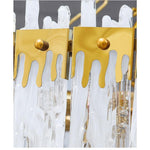 Nordic Style Round Gold Crystal Chandelier 16 Cord Gold Neutral Light