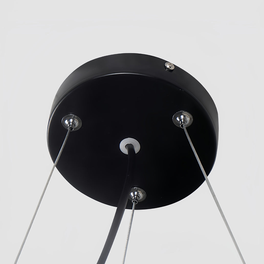 Aurelia Triangular LED Chandelier in Matte Black