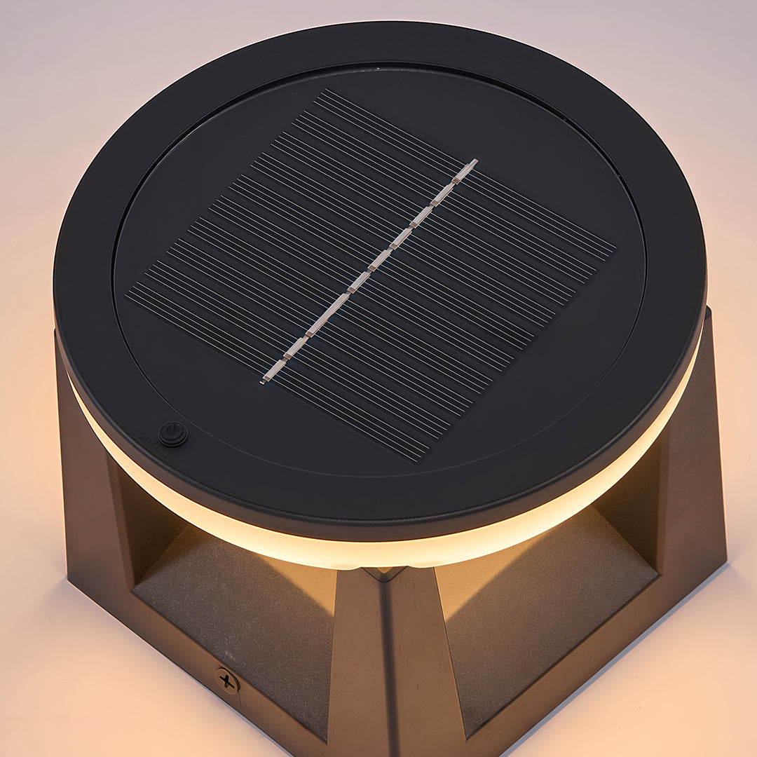 Solar Bollard Landscape Light with Three Color Temperatures for Garden Paths