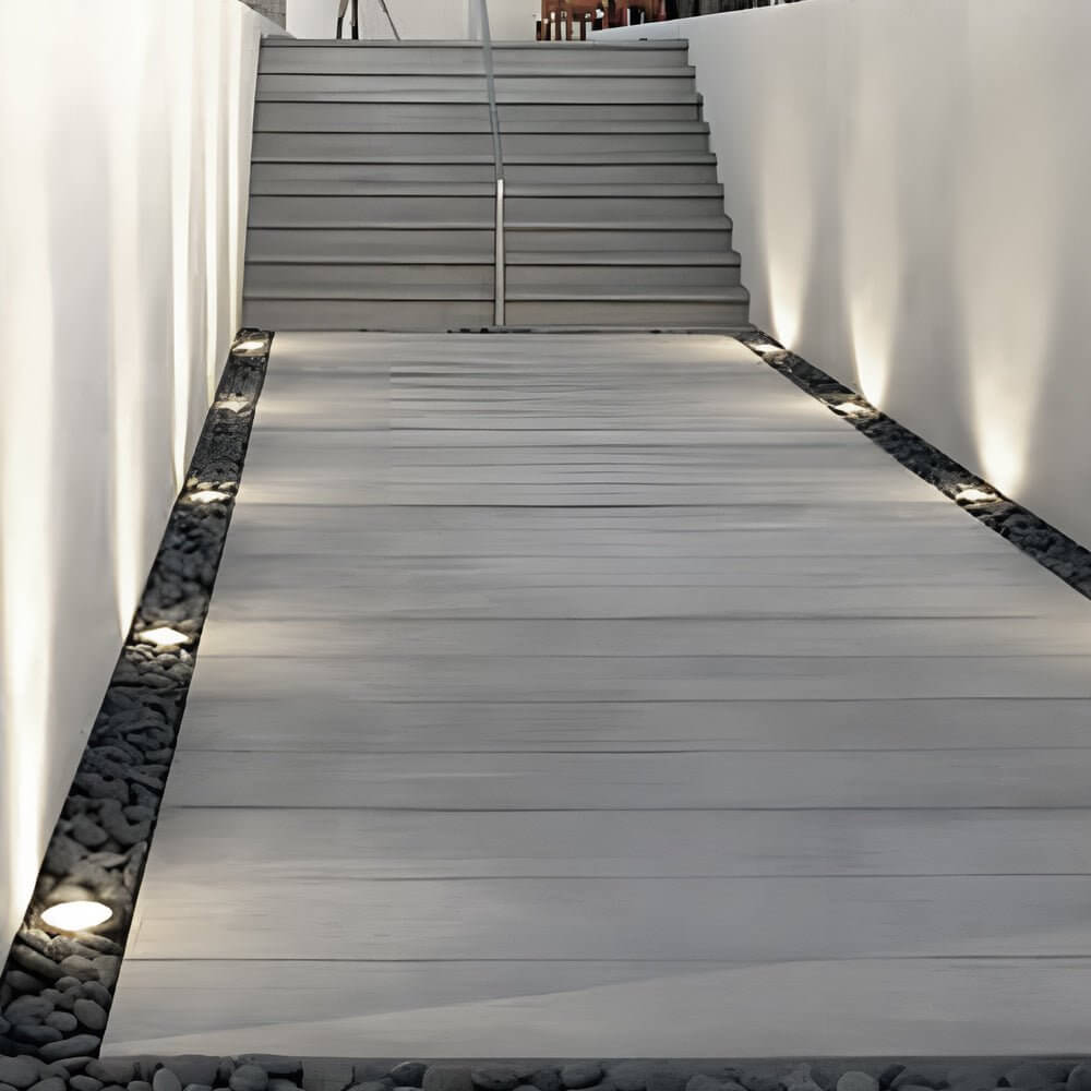Solar Recessed In-Ground LED Well Light, Warm White 3000K, Aluminum
