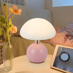 Mushroom Table Lamp with Touch Control and Metal Base
