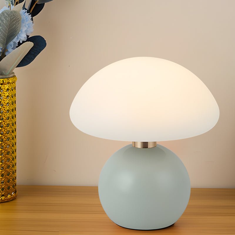 Mushroom Table Lamp with Touch Control and Metal Base