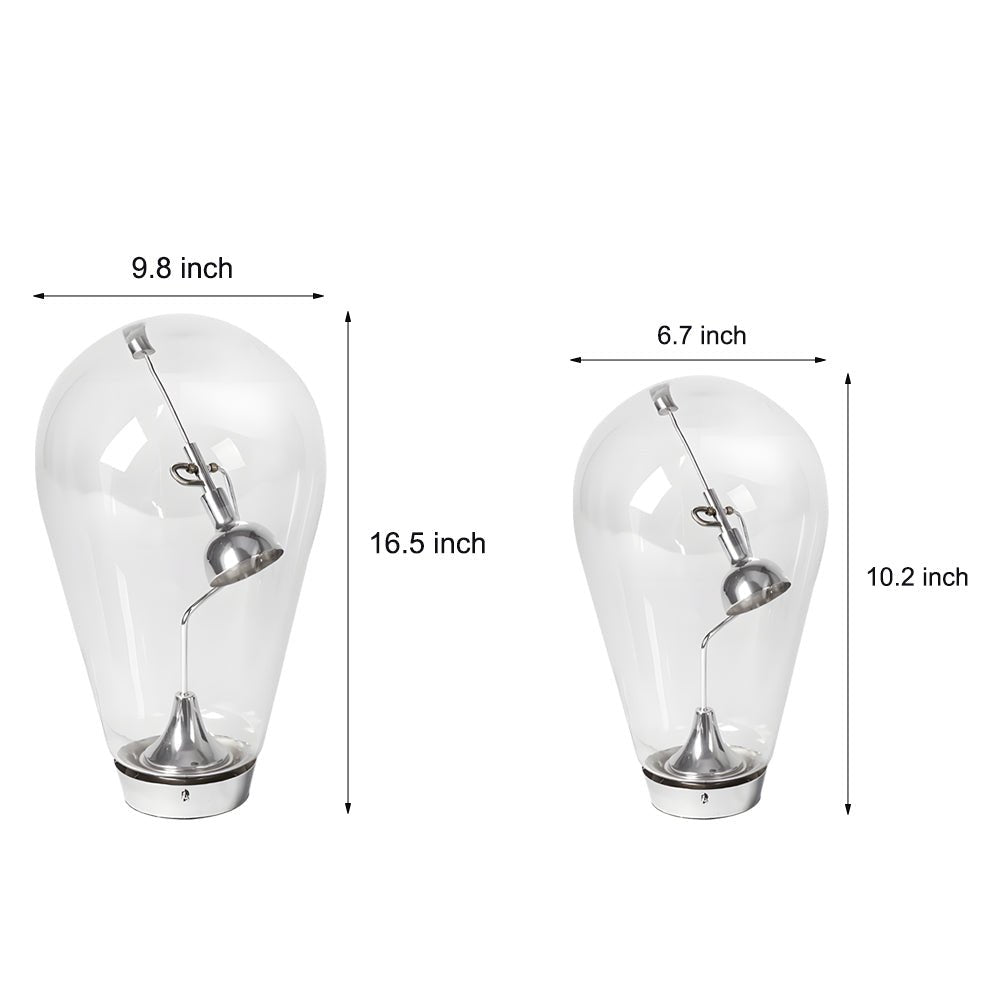 Industrial Glass Desk Lamp with Touch Dimming and Magnetic Control