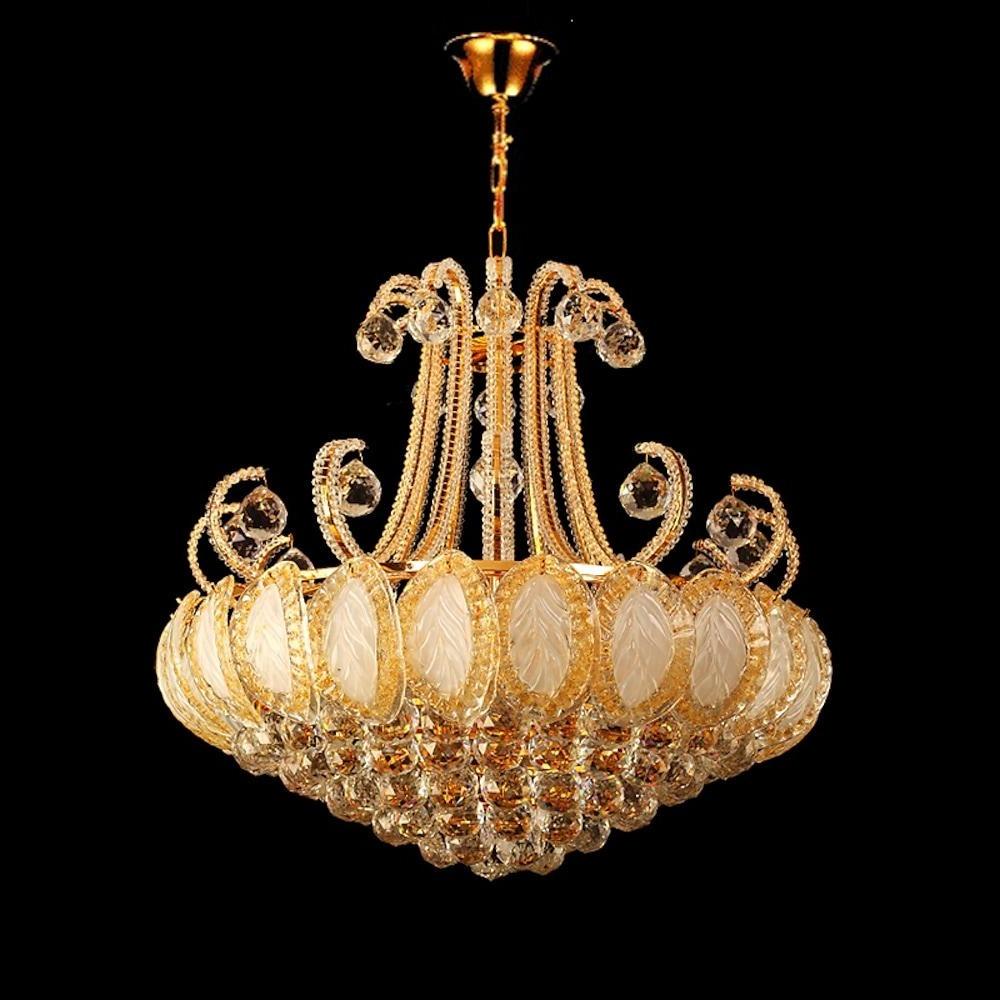 8 Light Modern Gold Silver Vintage Crystal Chandeliers For Living Room