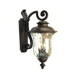 Chestnut Black Aluminum Outdoor Wall Sconce with Clear Glass Shade