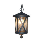 Aria Outdoor Pendant Light – Black Aluminum & Glass Lantern