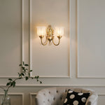 Artisan Brass Bud Wall Sconce with Glass Shade | Modern Vintage Lighting