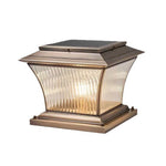 European Copper Outdoor Pillar Light with Brass Finish, IP65 Waterproof for Garden and Villa