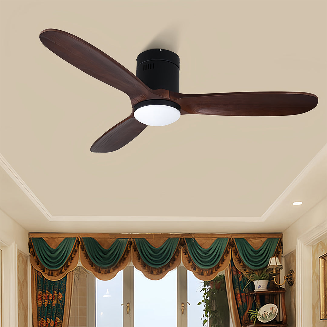 Aria 42" Modern Wooden Ceiling Fan with Integrated LED Light and Remote