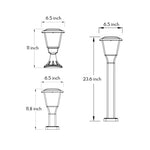 Modern Minimalist LED Bollard Light for Garden Paths – 6.5" Outdoor Landscape Lighting