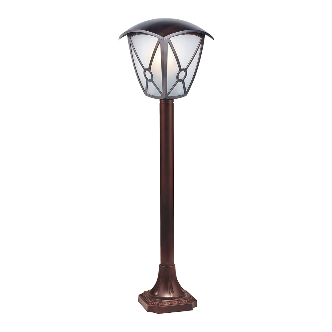European LED Post Cap Light for Fence and Garden Paths, Matte Black Aluminum