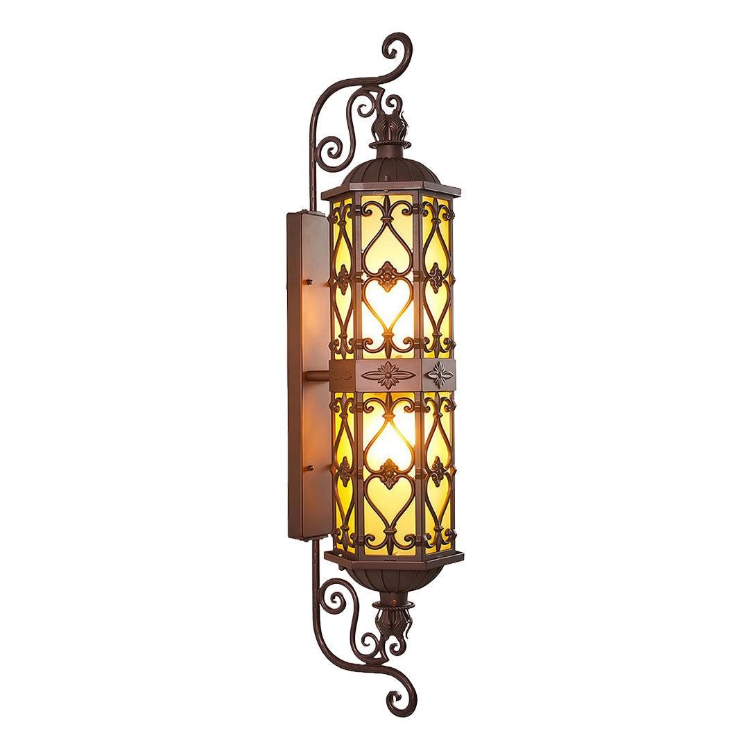 Vintage Dual-Head Outdoor Wall Sconce in Coffee Finish