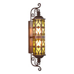 Vintage Dual-Head Outdoor Wall Sconce in Coffee Finish