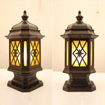 Modern Waterproof Outdoor Pillar Light with Frosted Glass Shade
