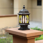 Modern Waterproof Outdoor Pillar Light with Frosted Glass Shade