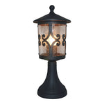 European Aluminum Outdoor Pillar Light with Clear Glass Shade