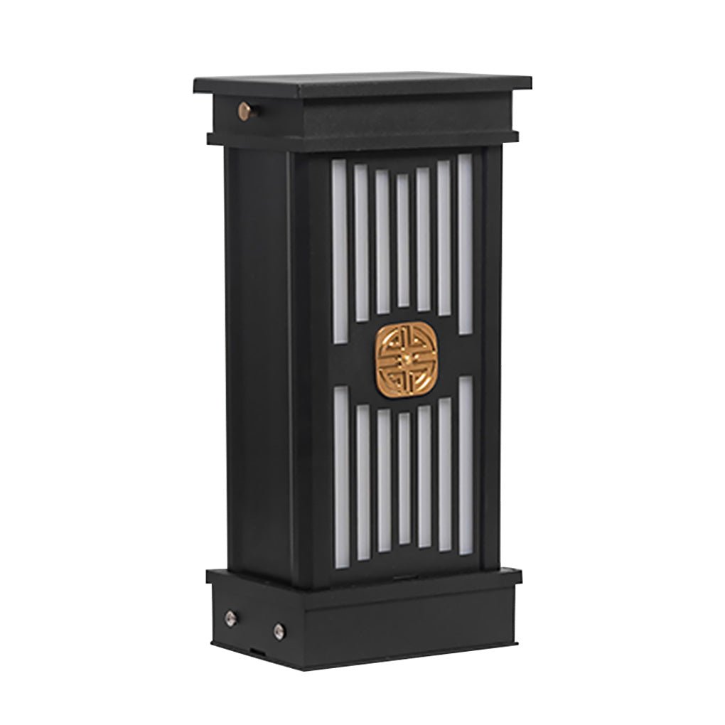 Retro LED Post Light – Black Aluminum & Stainless Steel Garden Lamp